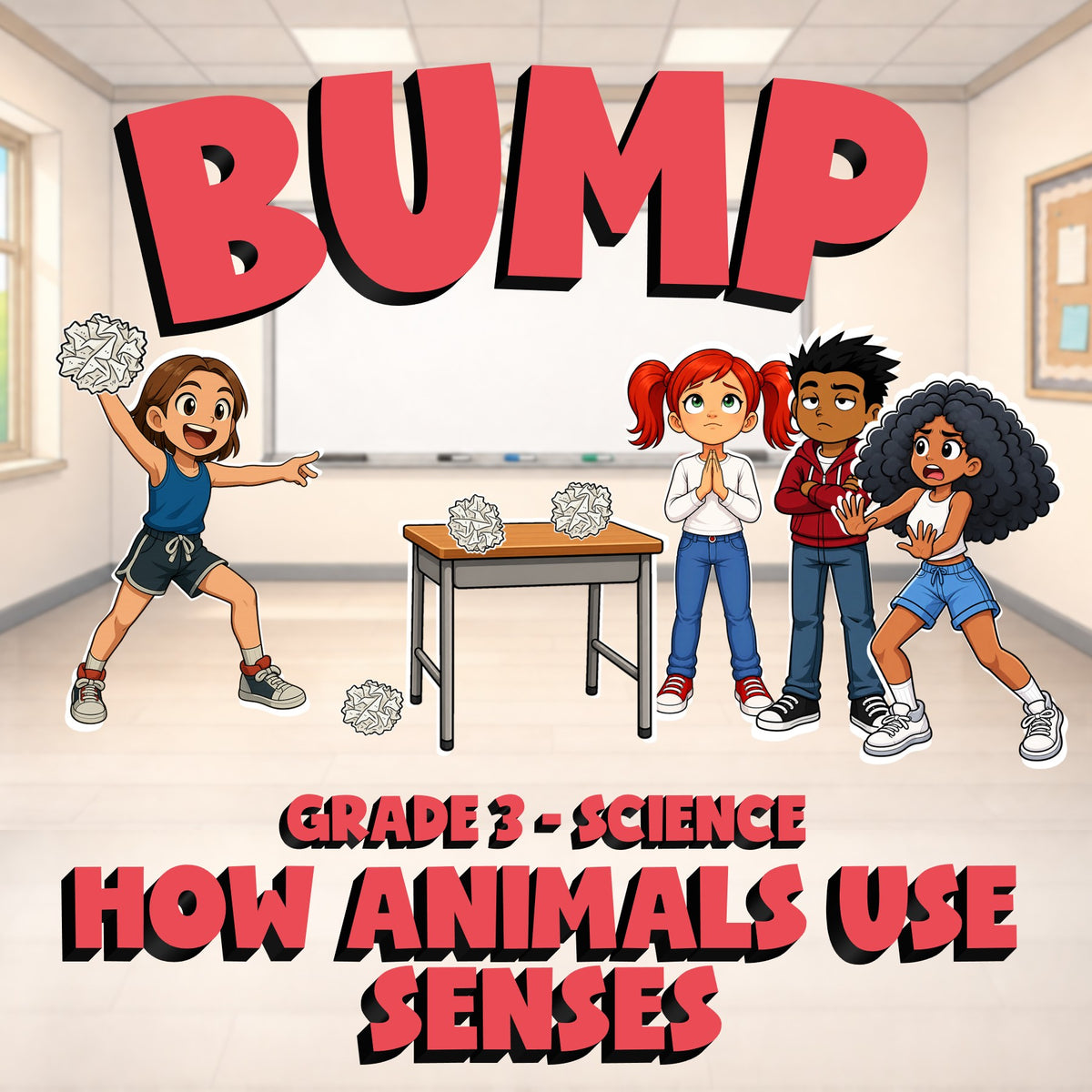 How Animals Use Senses BUMP Science Game - No Prep Grade 3 Review Activity