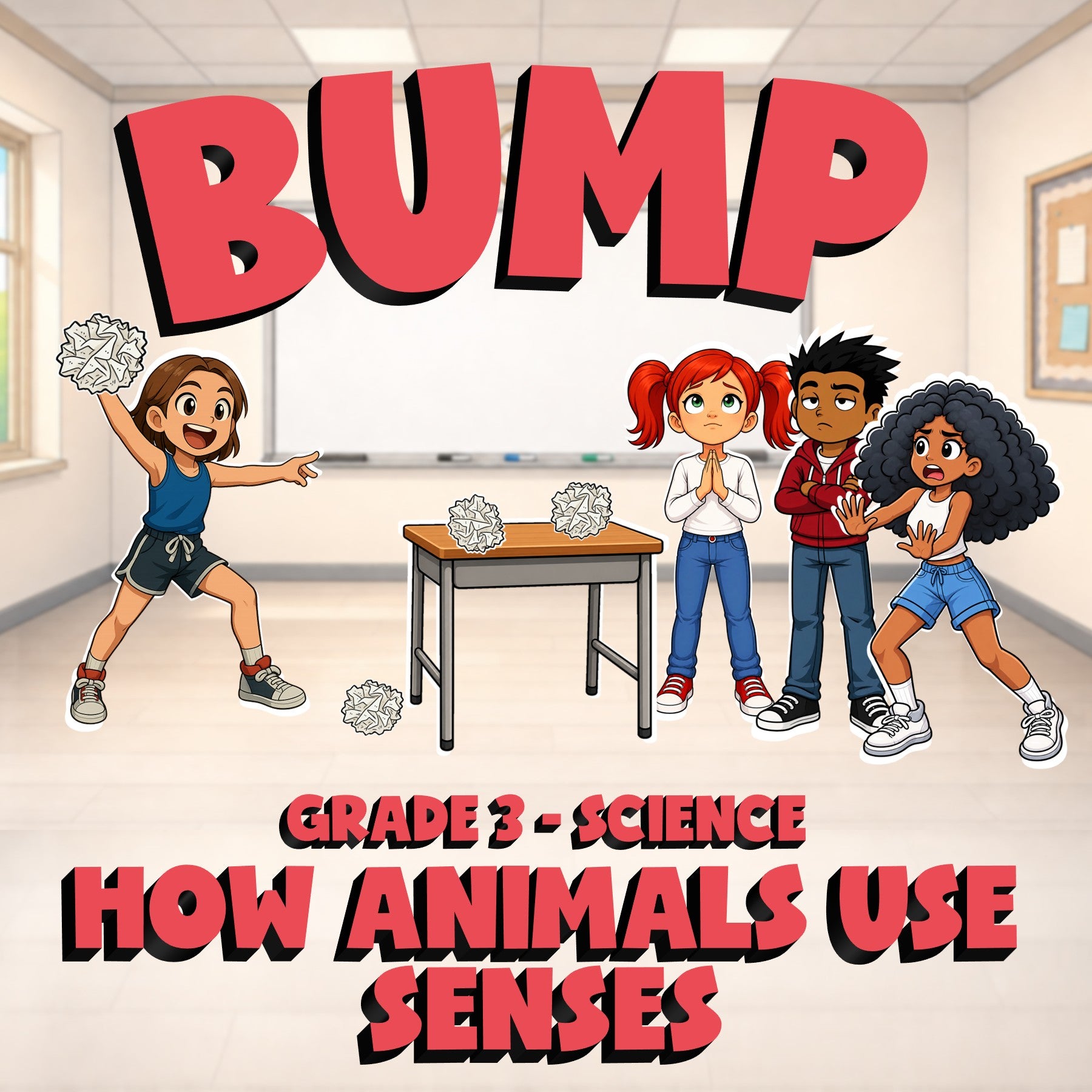 How Animals Use Senses BUMP Science Game - No Prep Grade 3 Review Activity