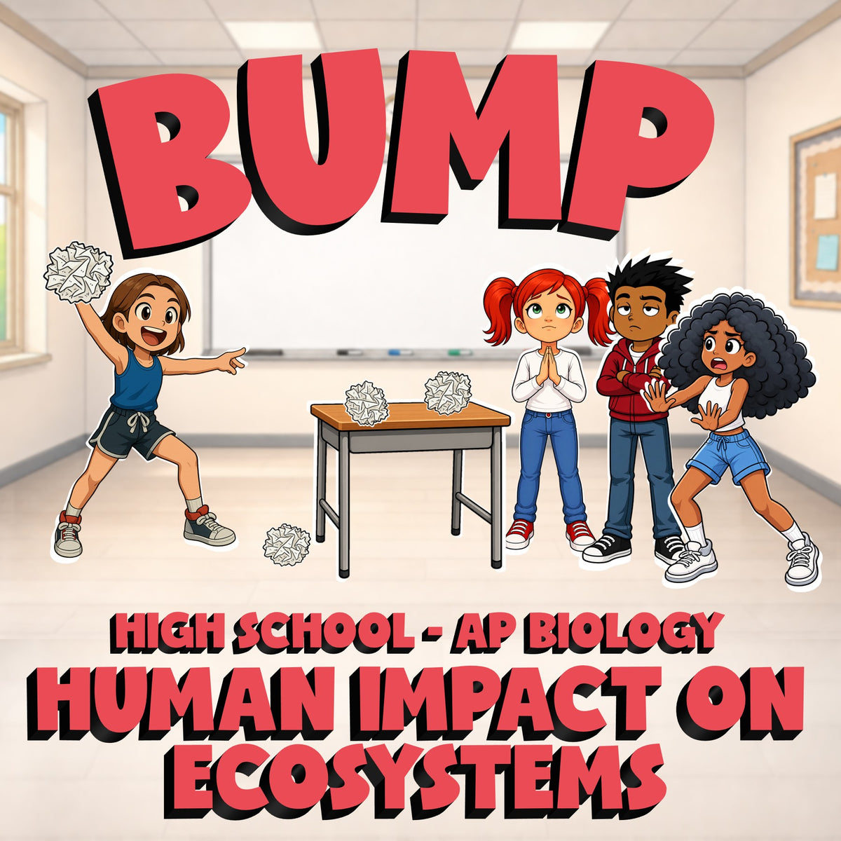 Human Impact on Ecosystems BUMP Science Game - No Prep AP Biology Review