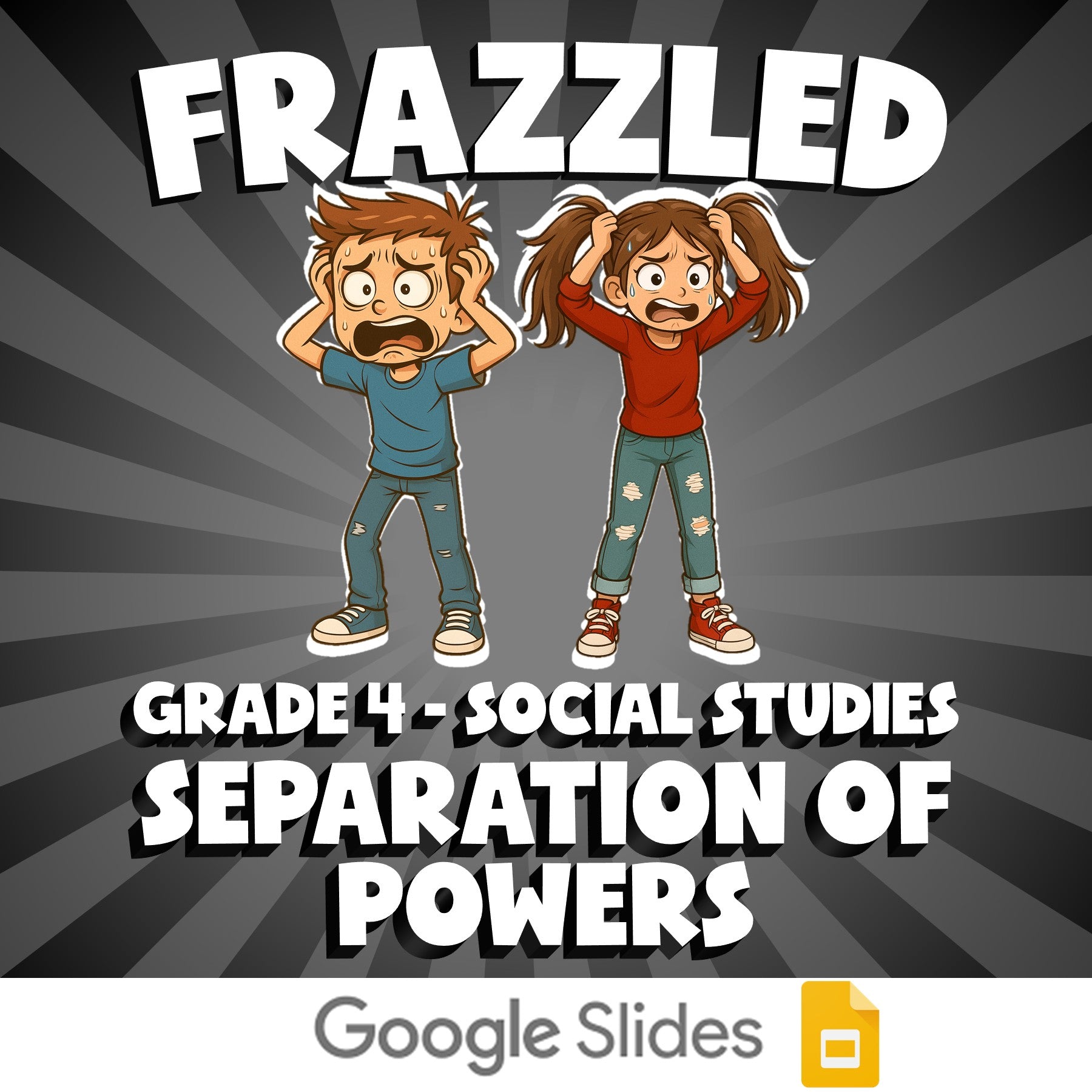 Separation of Powers FRAZZLED Socials Game - No Prep Grade 4 Review Activity