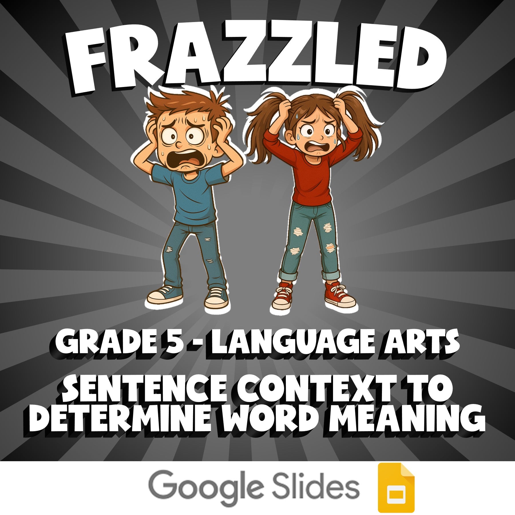 Sentence Context to Determine Word Meaning FRAZZLED ELA Game - No Prep Grade 5