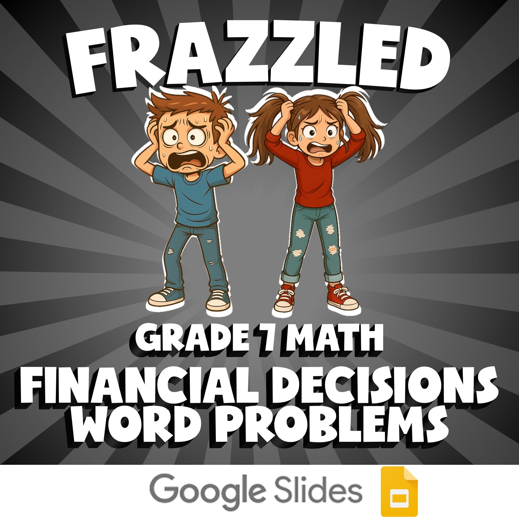 Financial Decisions Word Problems FRAZZLED Math Game - No Prep Grade 7 Review