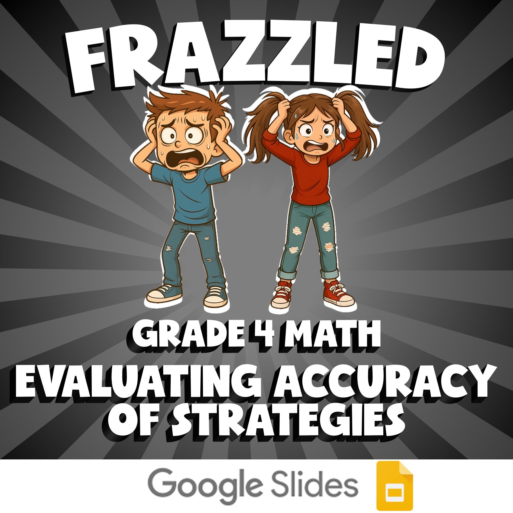Evaluating Accuracy of Strategies FRAZZLED Math Game - No Prep Grade 4 Review