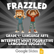 Interpret What Figurative Language Suggests FRAZZLED ELA Game - No Prep Grade 4