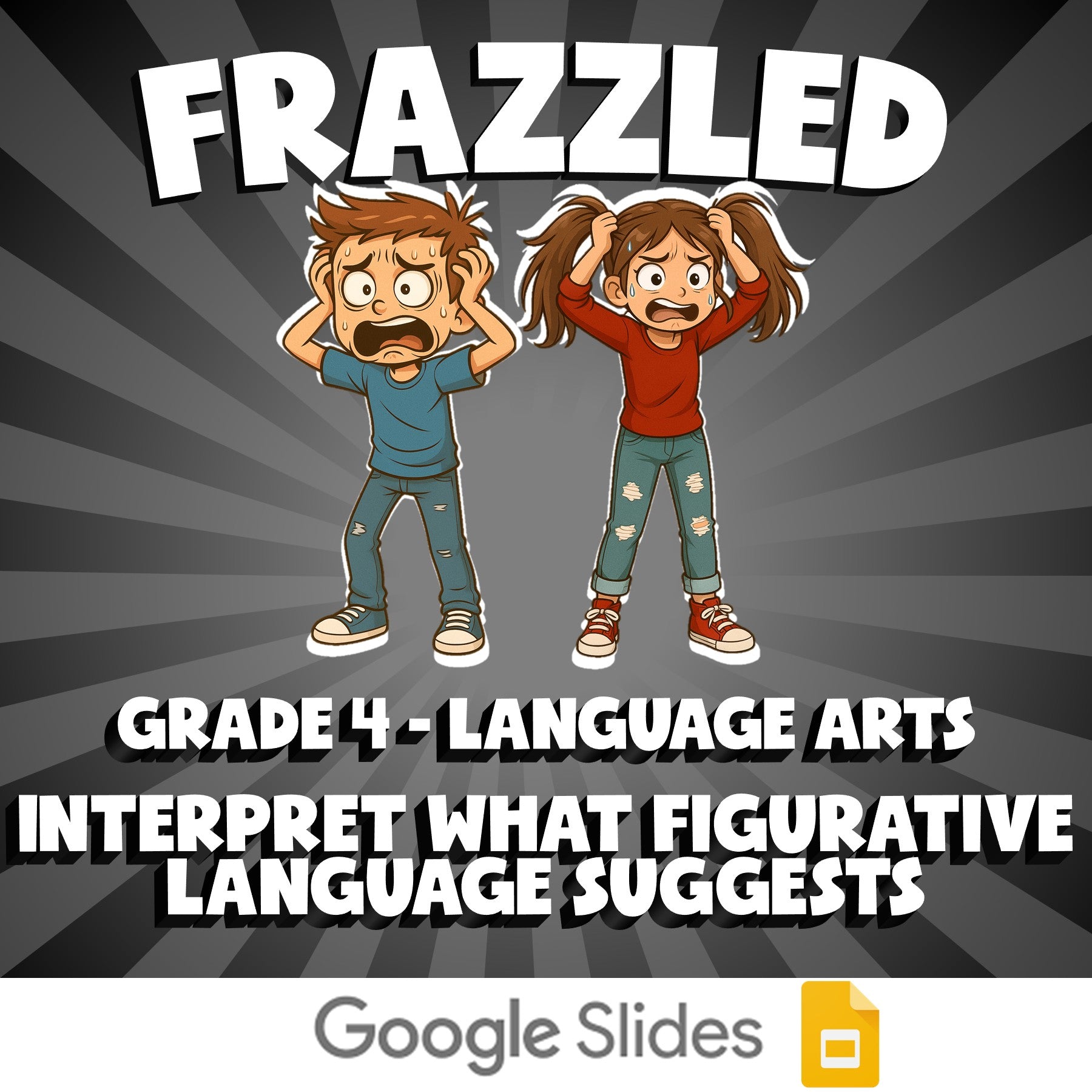 Interpret What Figurative Language Suggests FRAZZLED ELA Game - No Prep Grade 4