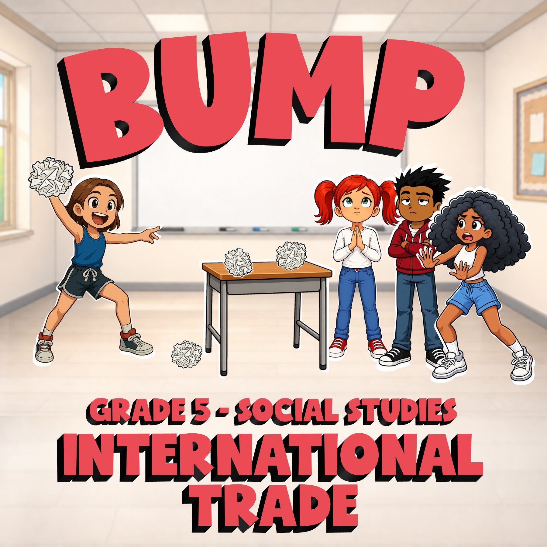 International Trade BUMP Socials Game - No Prep Grade 5 Review Activity