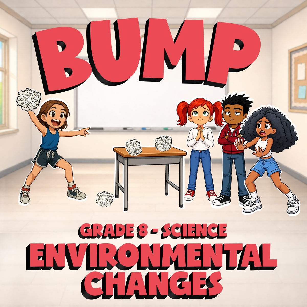 Environmental Changes BUMP Science Game - No Prep Grade 8 Review Activity