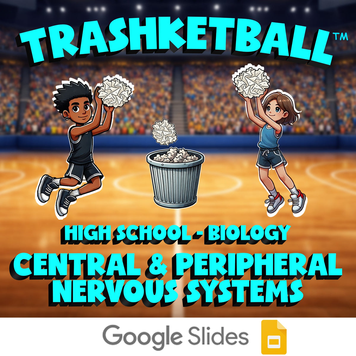 Central & Peripheral Nervous Systems TRASHKETBALL Science Game - No Prep Biology