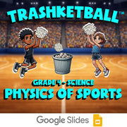 Physics of Sports TRASHKETBALL Science Game - No Prep Grade 4 Review Activity