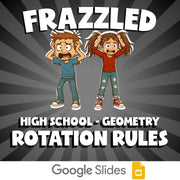 Rotation Rules FRAZZLED Math Game - No Prep Geometry Review Activity