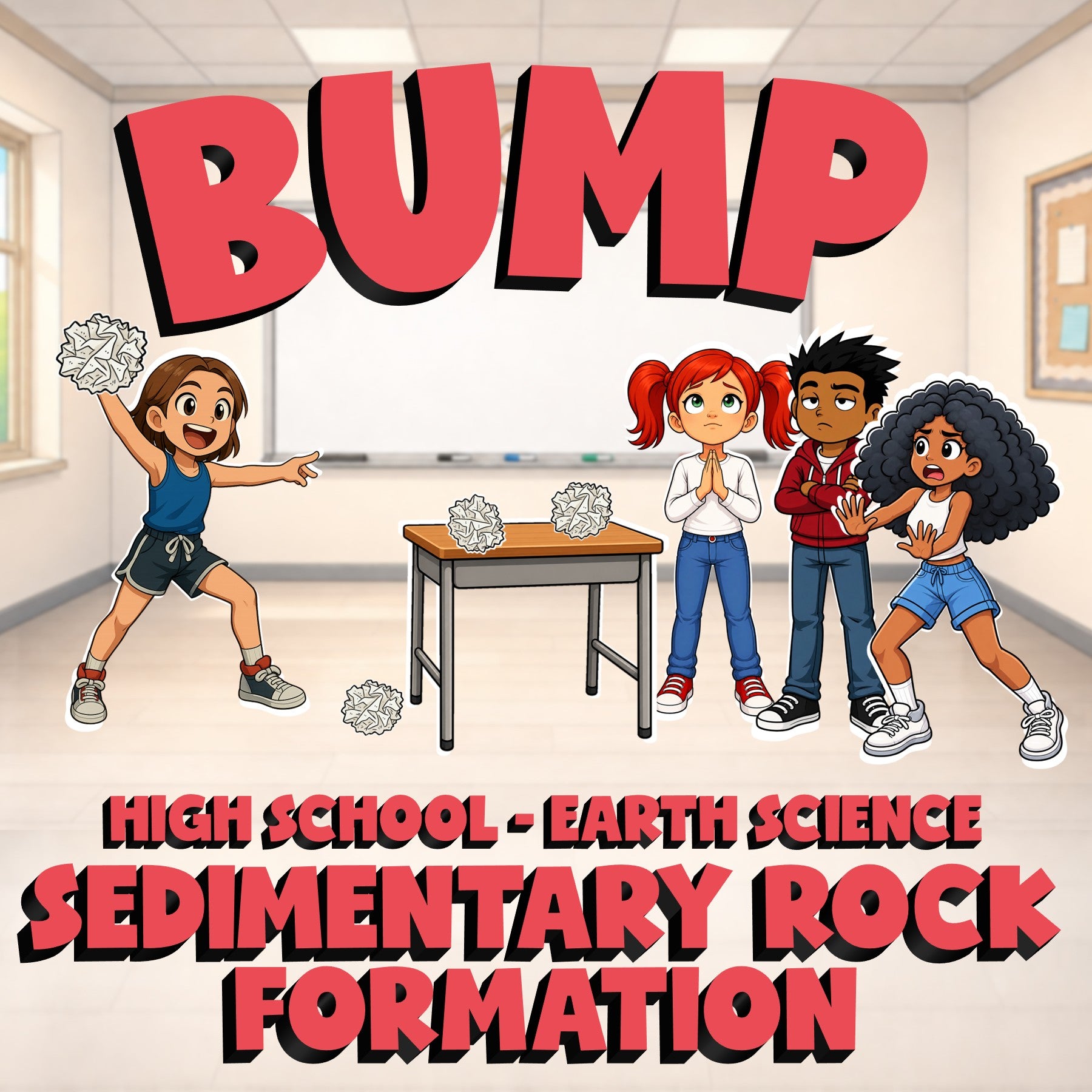 Sedimentary Rock Formation BUMP Game - No Prep Earth Science Review Activity