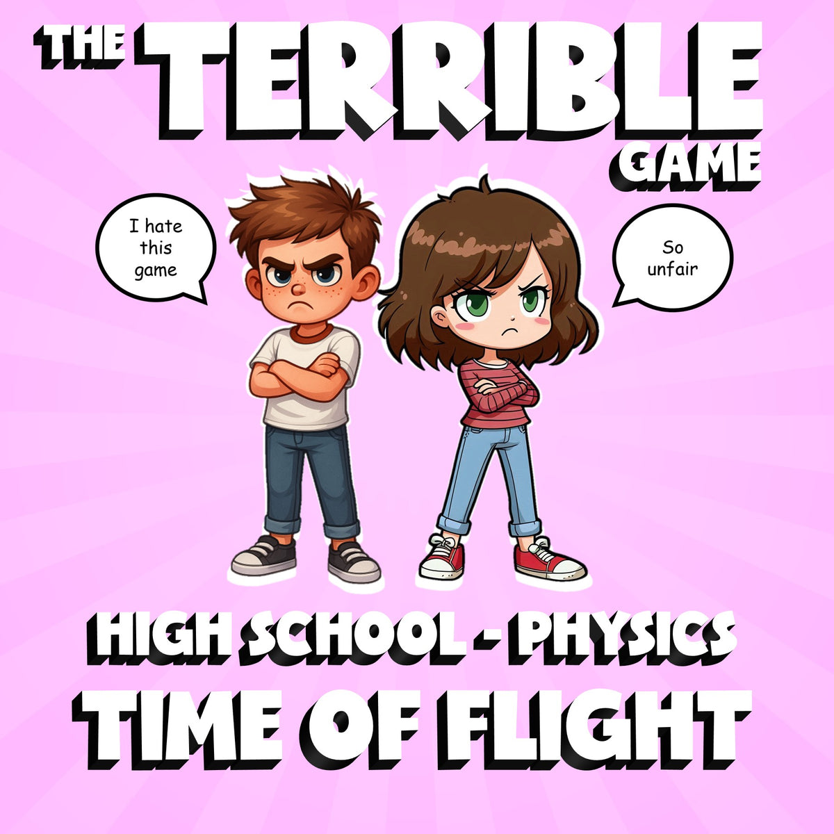 Time of Flight THE TERRIBLE GAME - No Prep Physics Science Review Activity
