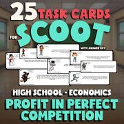 Profit in Perfect Competition SCOOT TASK CARDS Economics Game - No Prep Review