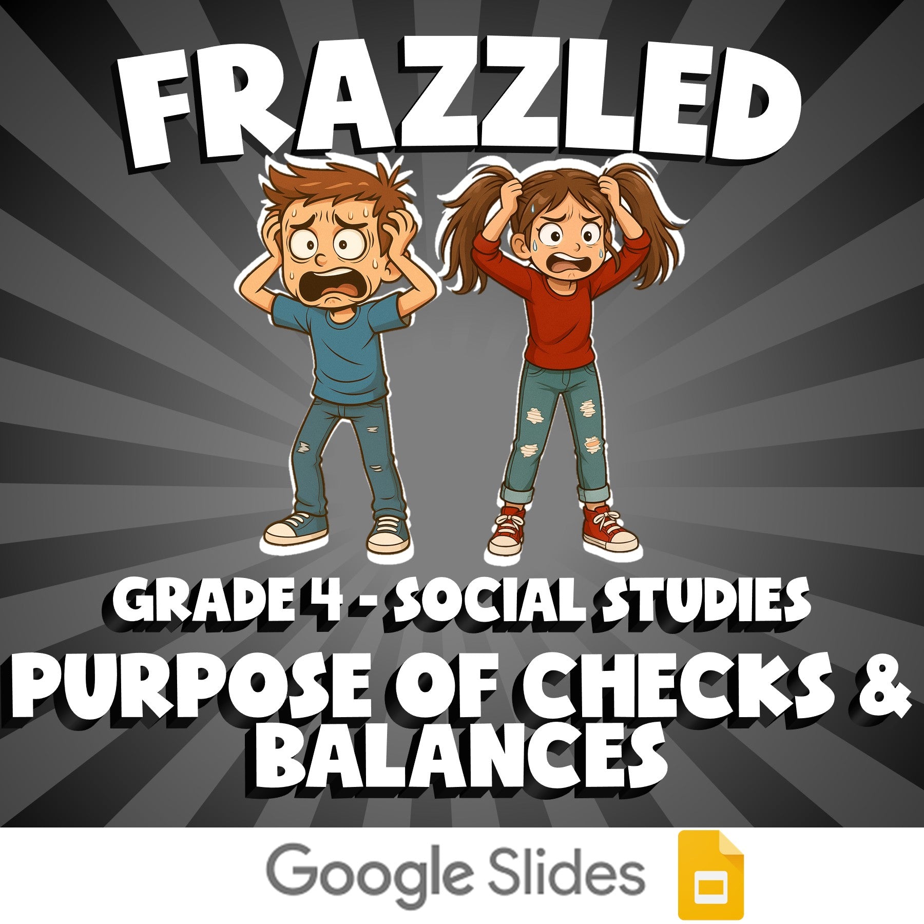 Purpose of Checks & Balances FRAZZLED Socials Game - No Prep Grade 4 Review