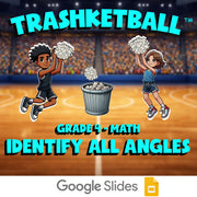 Identify All Angles TRASHKETBALL Math Game - No Prep Grade 4 Review Activity