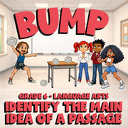 Identify the Main Idea of a Passage BUMP ELA Game - No Prep Grade 6 Review