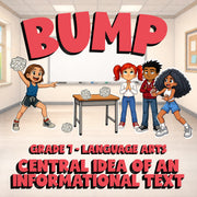 Central Idea of an Informational Text BUMP ELA Game - No Prep Grade 7 Review