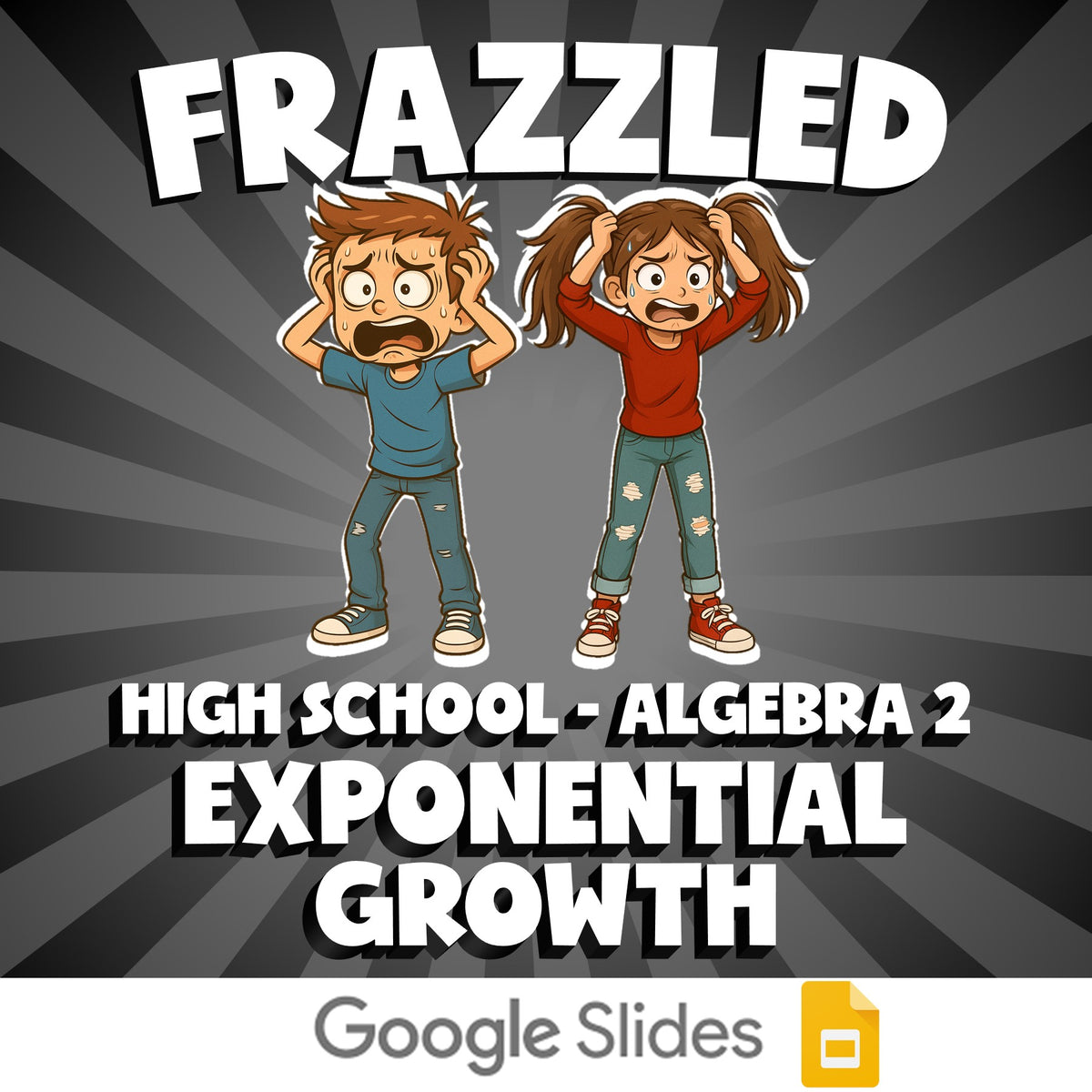 Exponential Growth FRAZZLED Math Game - No Prep Algebra 2 Review Activity