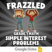 Simple Interest Problems FRAZZLED Math Game - No Prep Grade 7 Review Activity