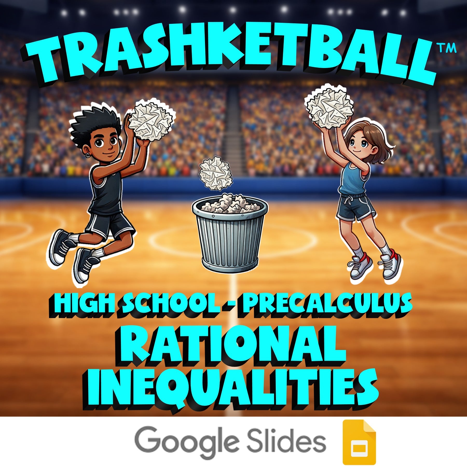 Rational Inequalities TRASHKETBALL Math Game - No Prep PreCalculus Review