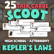 Kepler’s Laws SCOOT TASK CARDS Science Game - No Prep Astronomy Review Activity