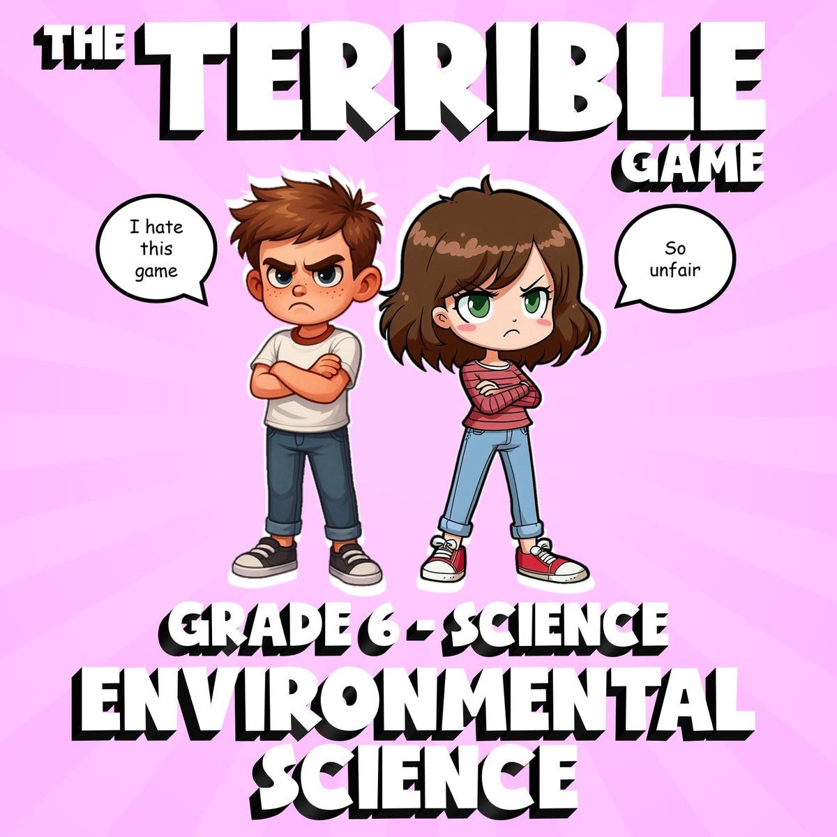Environmental Science THE TERRIBLE GAME - No Prep Grade 6 Science Review