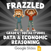 Data & Economic Reasoning FRAZZLED Socials Game - No Prep Grade 6 Review