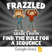 Find The Rule for a Sequence FRAZZLED Math Game - No Prep Grade 5 Review