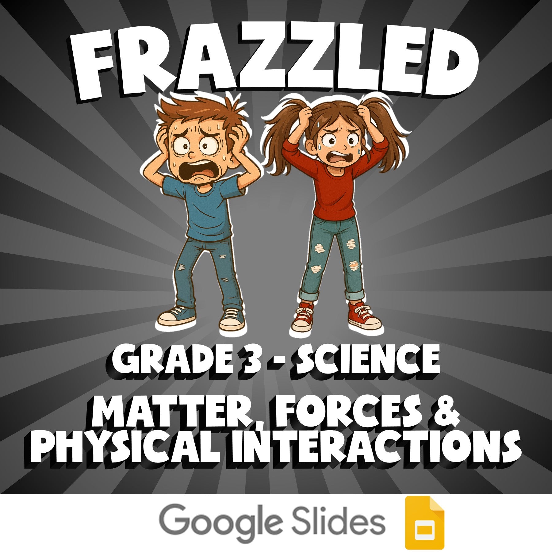 Matter, Forces & Physical Interactions FRAZZLED Science Game - No Prep Grade 3