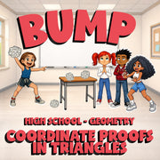 Coordinate Proofs in Triangles BUMP Math Game - No Prep Geometry Review Activity