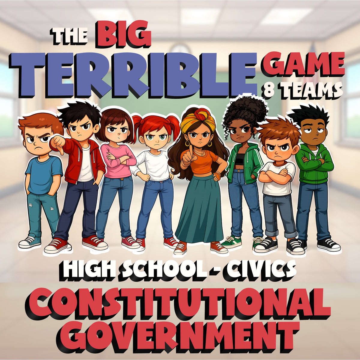 Constitutional Government BIG TERRIBLE GAME - No Prep Civics Review Activity