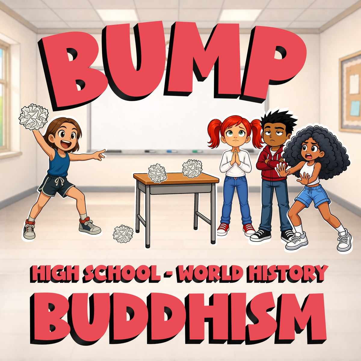 Buddhism BUMP Game - No Prep World History Review Activity