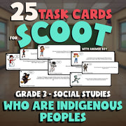 Who Are Indigenous Peoples SCOOT TASK CARDS Socials Game - No Prep Grade 3