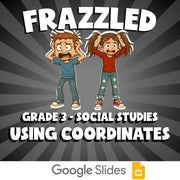 Using Coordinates FRAZZLED Socials Game - No Prep Grade 3 Review Activity
