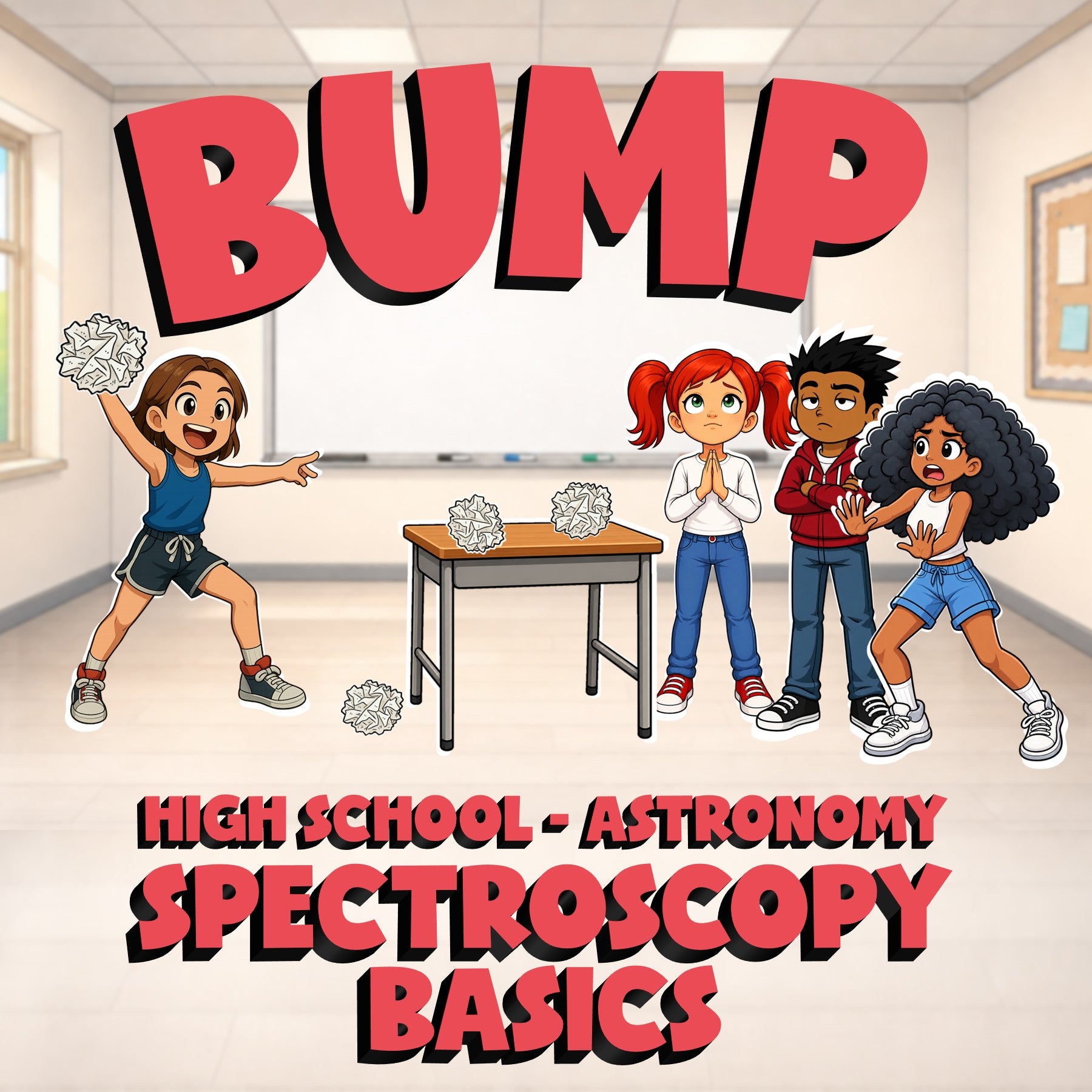 Spectroscopy Basics BUMP Science Game - No Prep Astronomy Review Activity