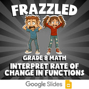 Interpret Rate of Change in Functions FRAZZLED Math Game - No Prep Grade 8