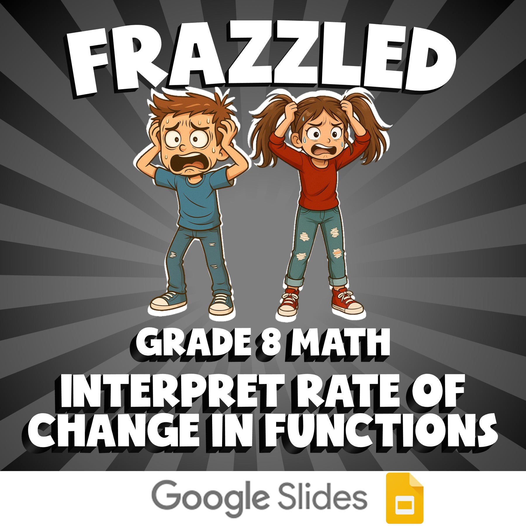 Interpret Rate of Change in Functions FRAZZLED Math Game - No Prep Grade 8
