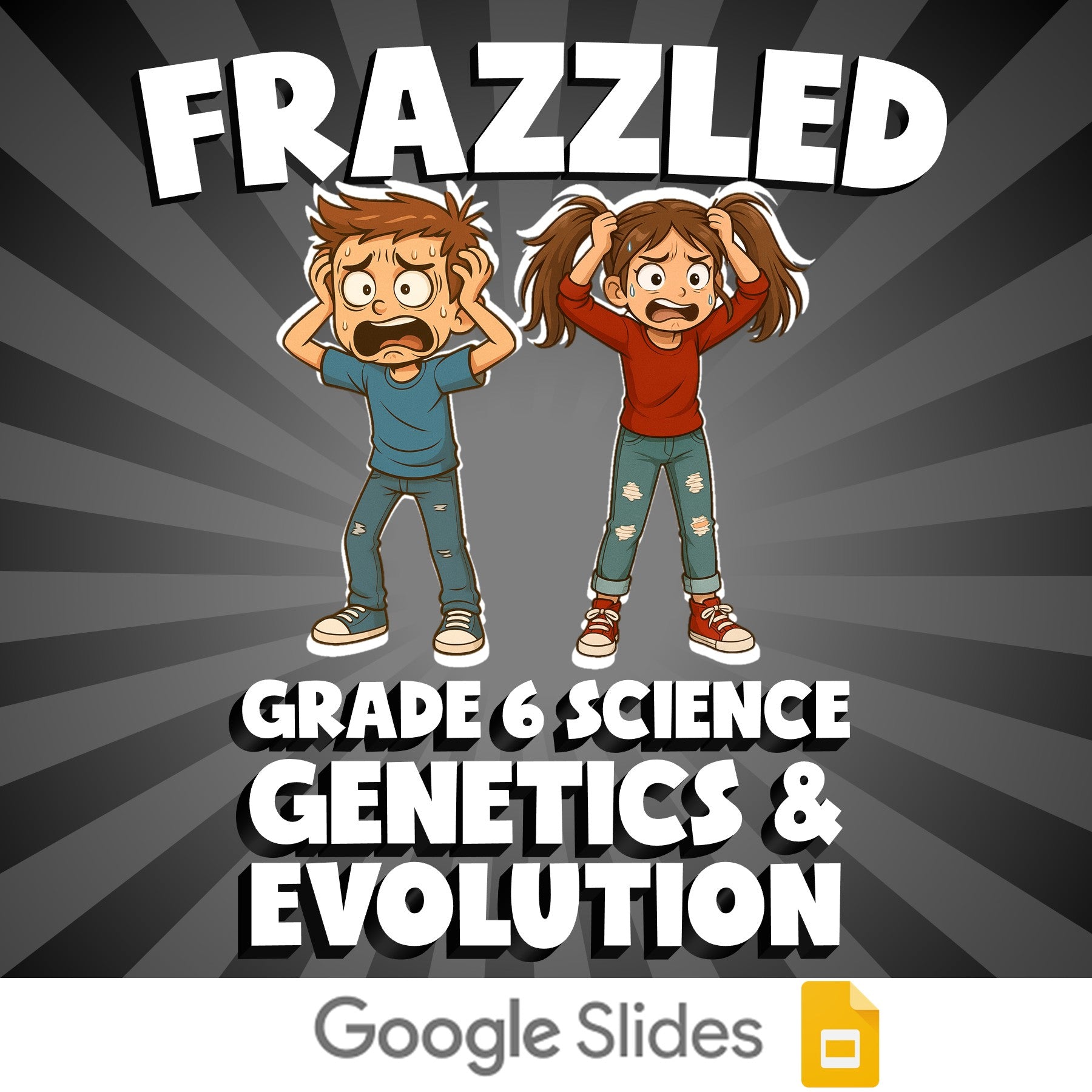 Genetics & Evolution FRAZZLED Science Game - No Prep Grade 6 Review Activity