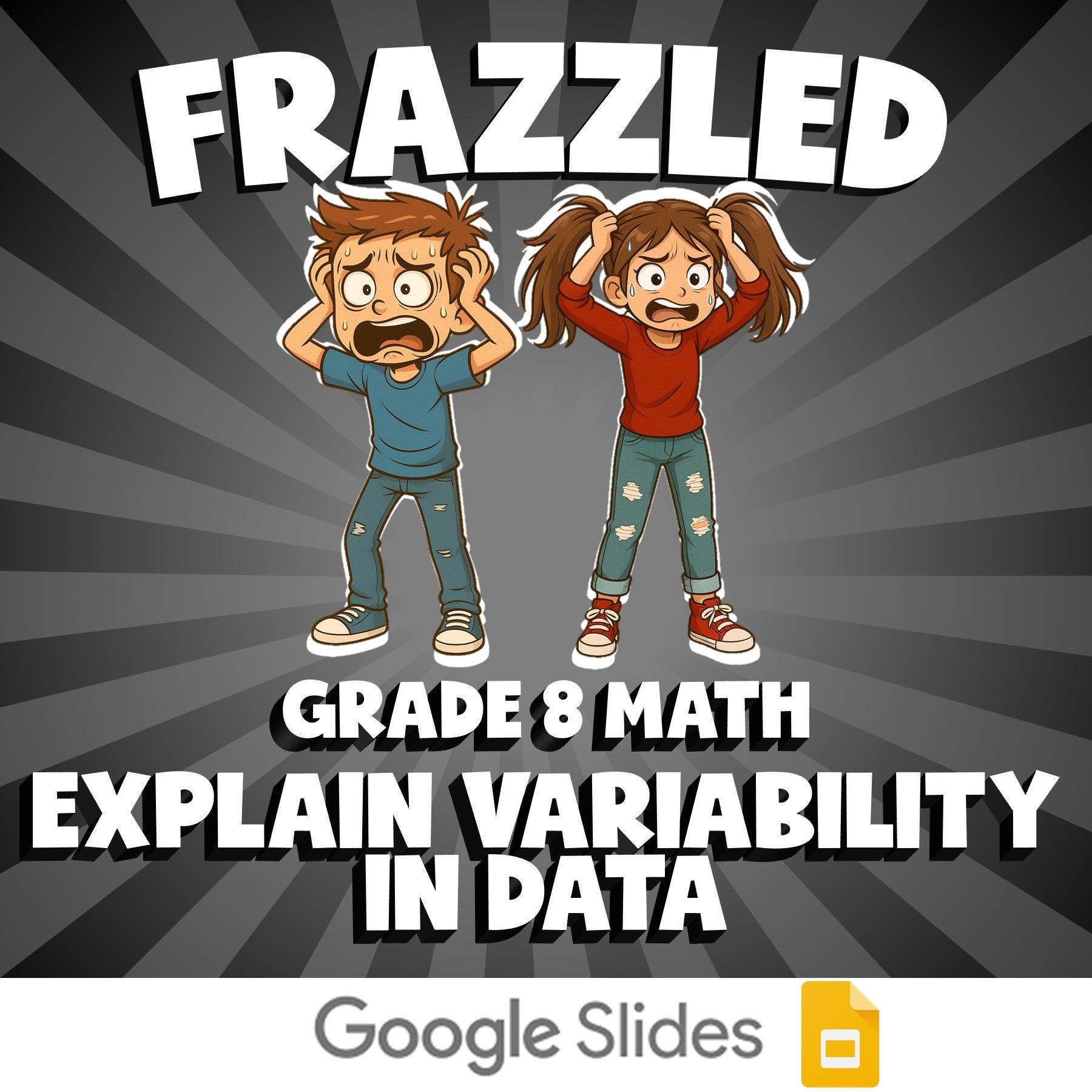 Explain Variability in Data FRAZZLED Math Game - No Prep Grade 8 Review Activity