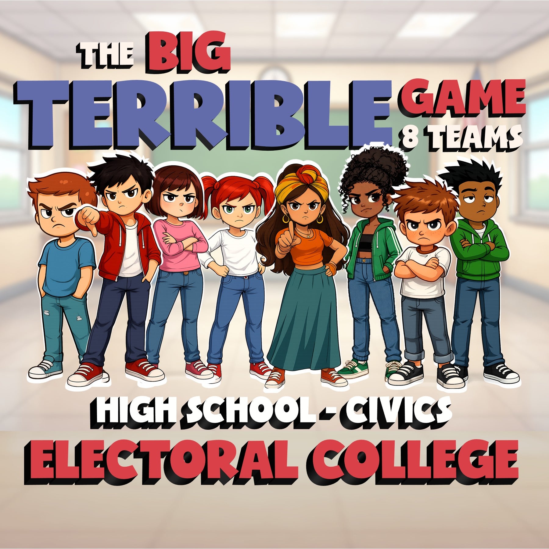 Electoral College BIG TERRIBLE GAME - No Prep Civics Review Activity
