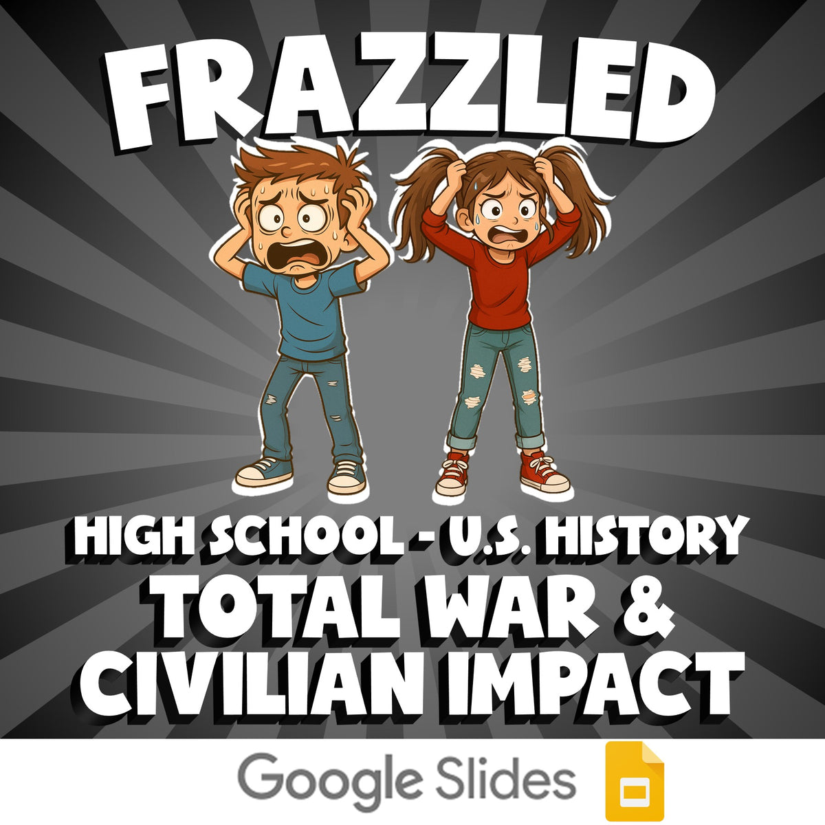 Total War & Civilian Impact FRAZZLED U.S. History Game - No Prep Review Activity