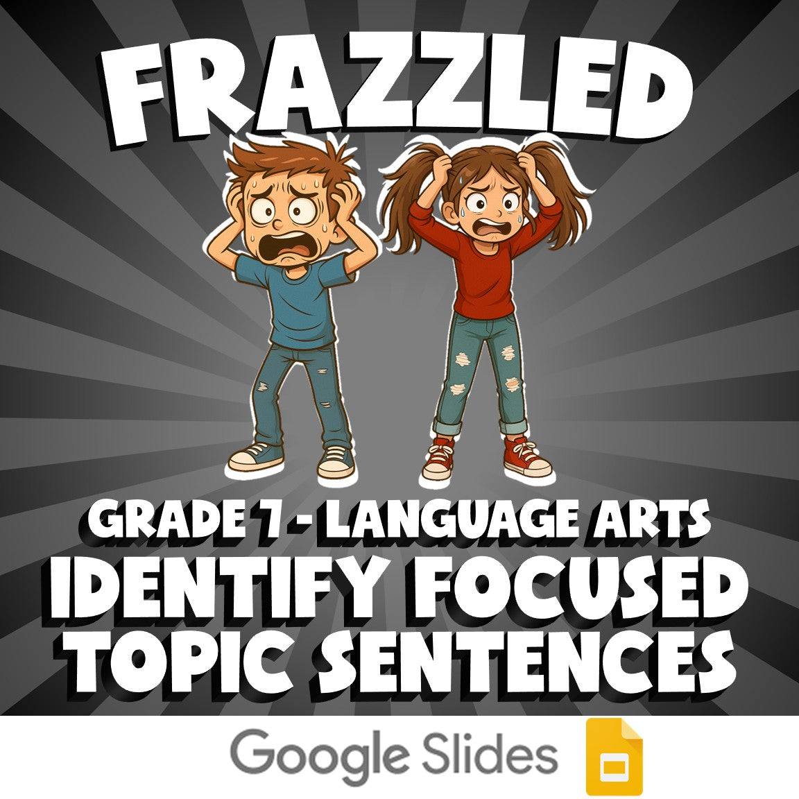 Identify Focused Topic Sentences FRAZZLED ELA Game - No Prep Grade 7 Review
