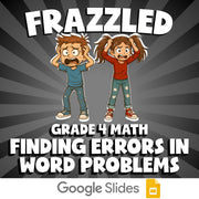 Finding Errors in Word Problems FRAZZLED Math Game - No Prep Grade 4 Review