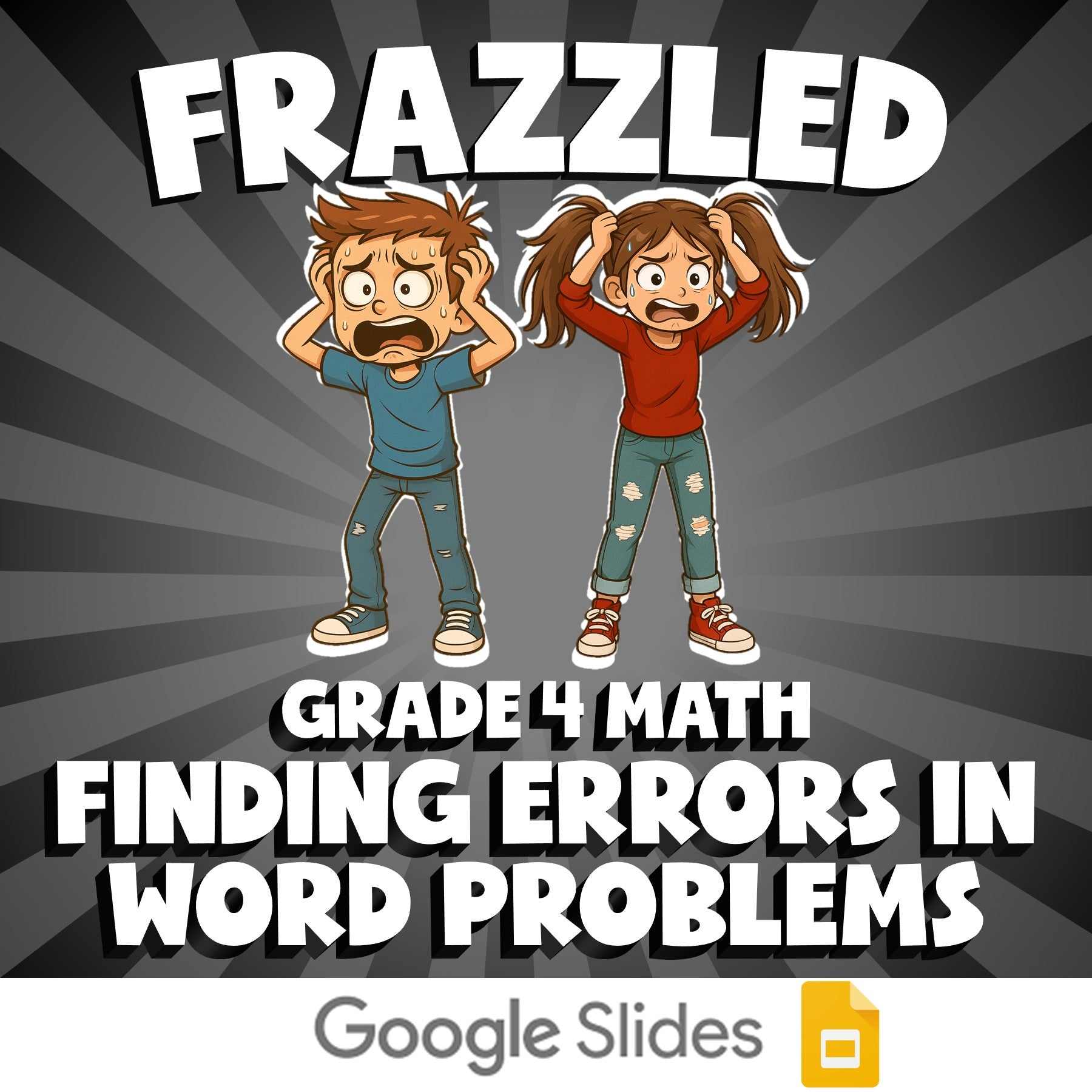 Finding Errors in Word Problems FRAZZLED Math Game - No Prep Grade 4 Review