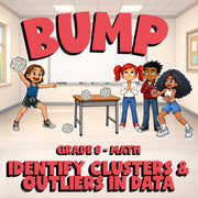Identify Clusters & Outliers in Data BUMP Math Game - No Prep Grade 8 Review