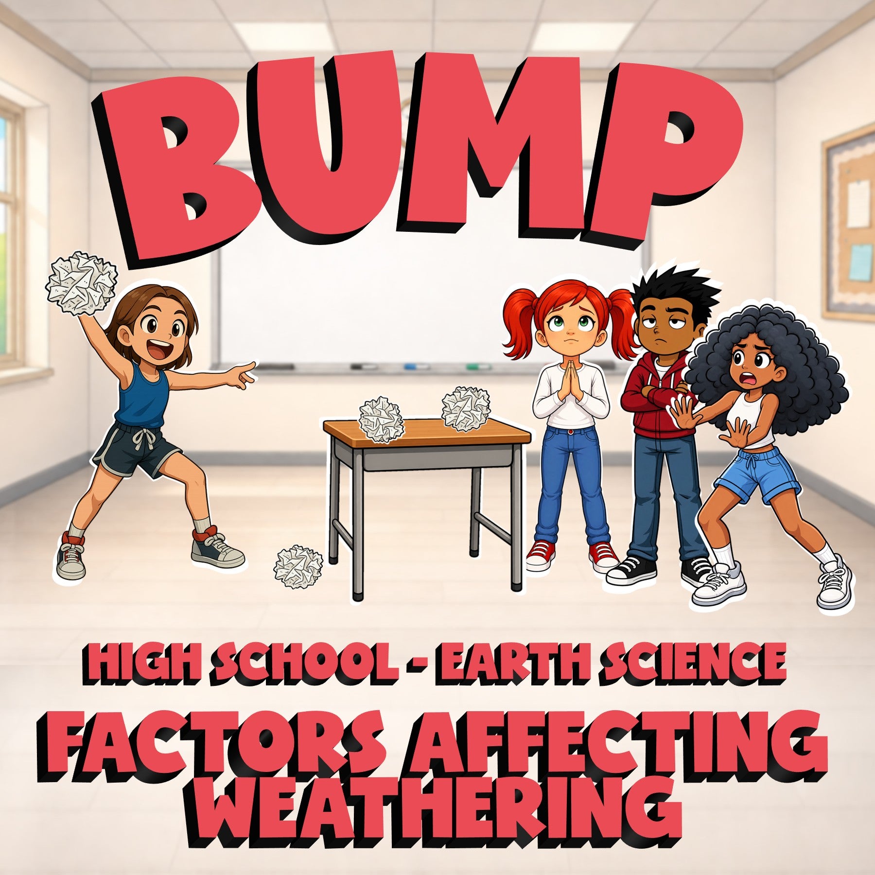 Factors Affecting Weathering BUMP Game - No Prep Earth Science Review Activity