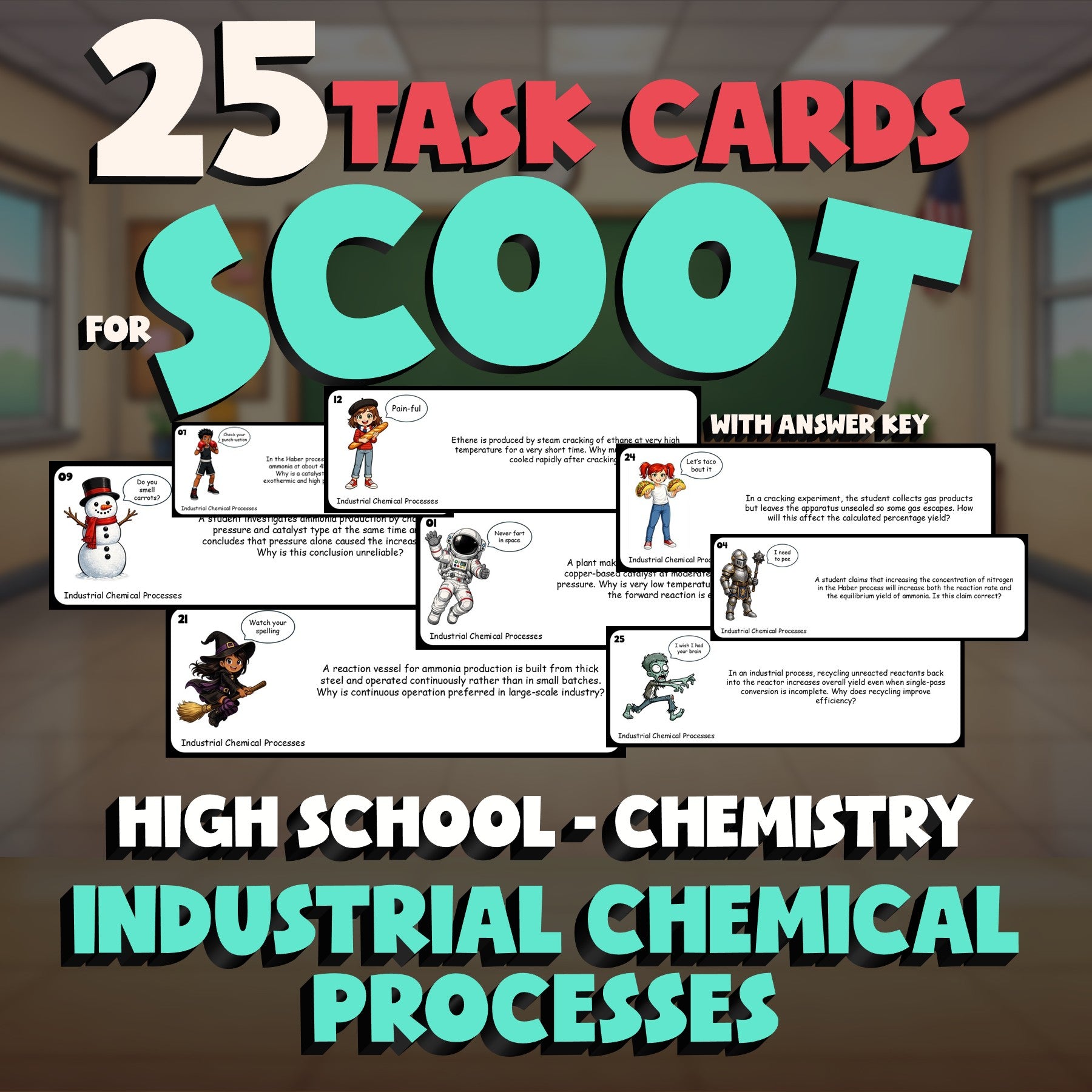 Industrial Chemical Processes SCOOT TASK CARDS Science Game - No Prep Chemistry