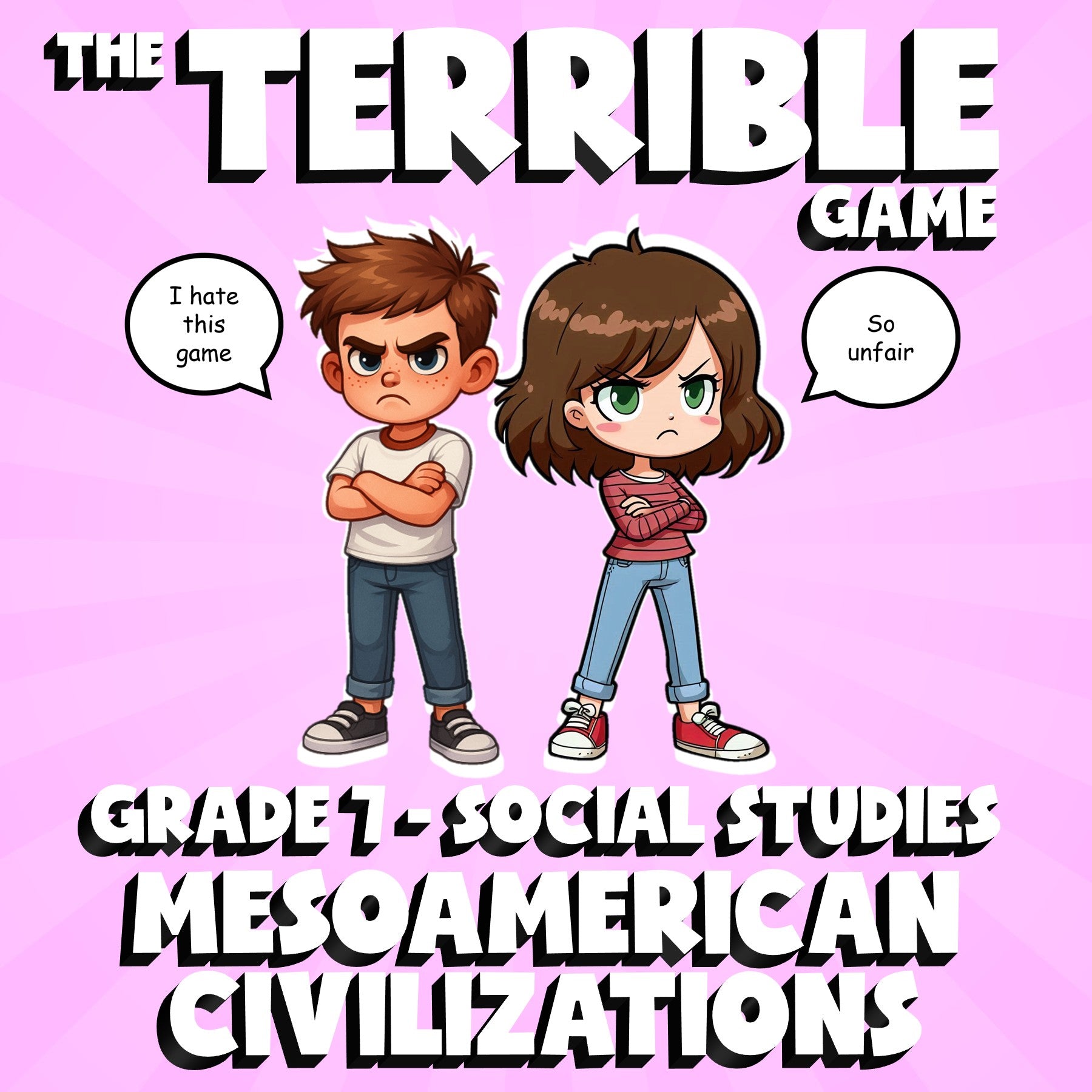 Mesoamerican Civilizations THE TERRIBLE GAME - No Prep Grade 7 Socials Review