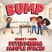 Determining Sample Spaces BUMP Math Game - No Prep Grade 7 Review Activity