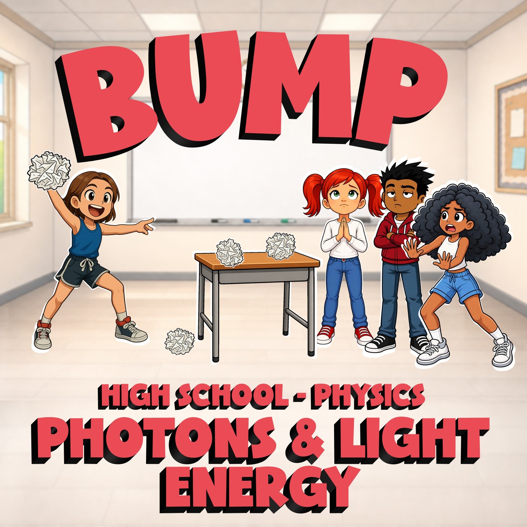 Photons & Light Energy BUMP Science Game - No Prep Physics Review Activity